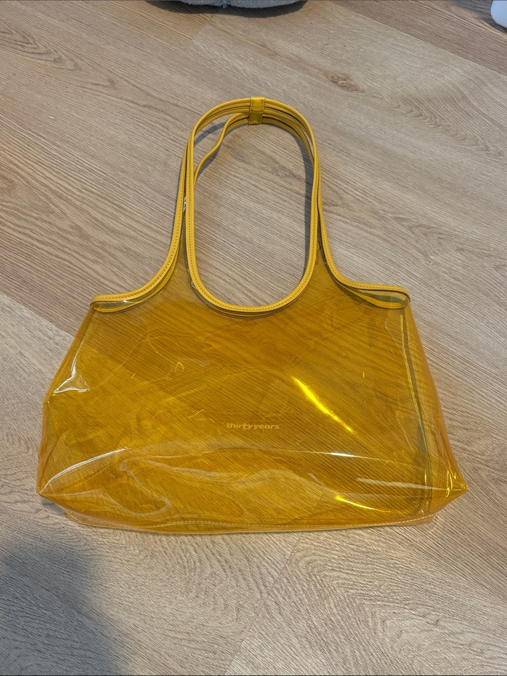 Thirty years Clear Yellow Tote Bag - Transparent Shoulder Bag